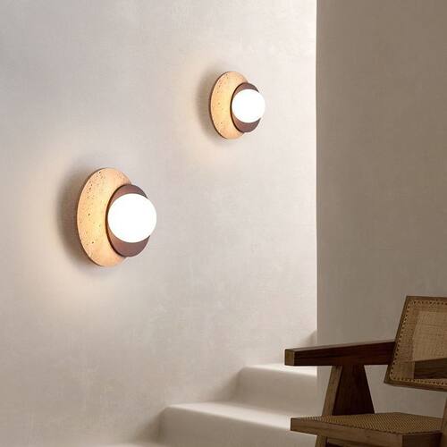 新款黄洞石创意卧室电视背景壁灯客厅玄关主卧床头灯客厅背景墙 - 图2