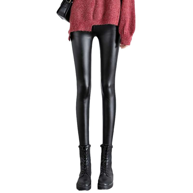 皮裤女2025新款秋冬高腰宽松哈伦裤外穿加绒PU皮靴裤直筒萝卜裤子,淘宝优惠券,粉丝福利购,淘宝优惠卷