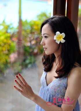 海边度假波西米亚风仿真花发夹