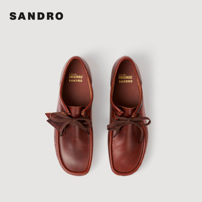 季末7折CLARKS联名系列SANDRO2025秋季新款男鞋系带乐福鞋皮鞋,淘宝优惠券,粉丝福利购,淘宝优惠卷
