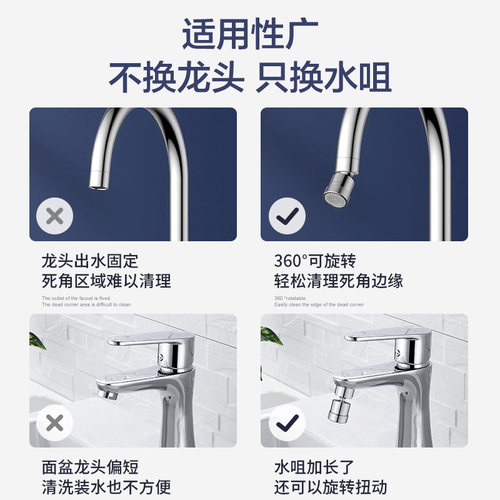 箭牌洗菜盆水龙头防溅头洗脸盆龙头过滤水嘴起泡器全铜多功能接头 - 图1