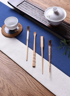 日式竹制手作茶勺茶道配件