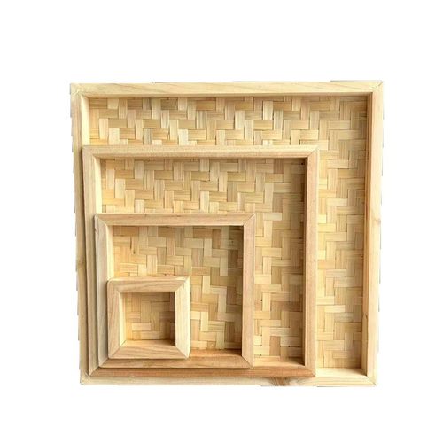 方形竹编簸箕家用晾晒簸箕茶几托盘竹木收纳筐加深加厚竹制品 - 图3