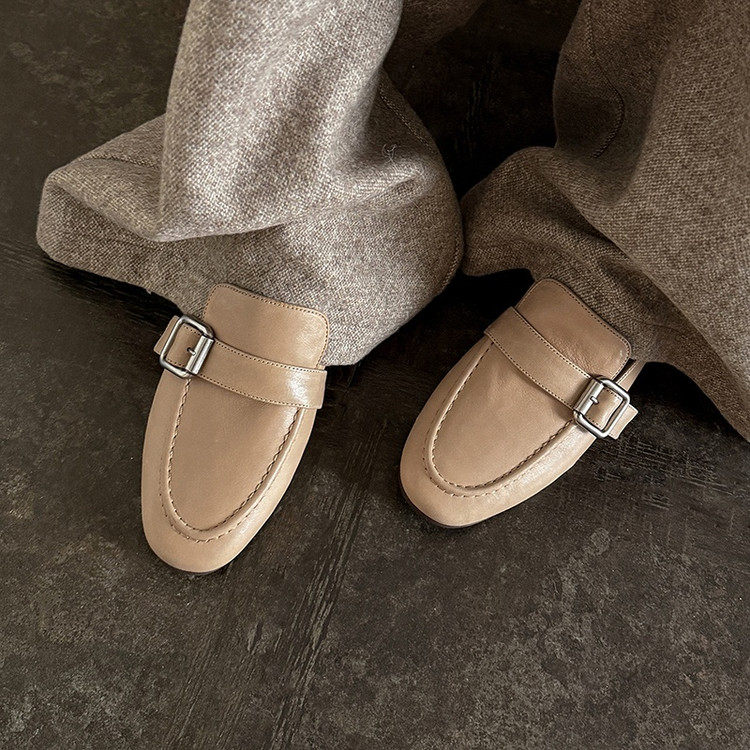 圆头平底TPR(牛筋）胶粘工艺头层猪皮深口单鞋,淘宝优惠券,粉丝福利购,淘宝优惠卷