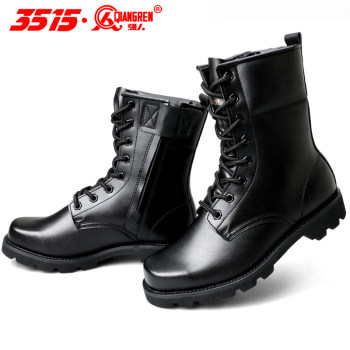 3515 strong man outdoor boots men's spring and autumn high-top single boots real leather workwear high-top training boots combat boots short boots