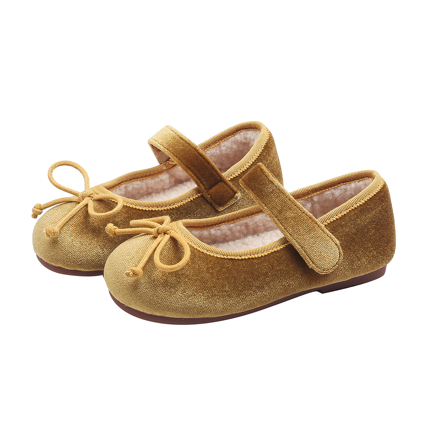 韩版女童加绒棉鞋秋冬季小童丝绒公主鞋蝴蝶结儿童奶奶鞋软底童鞋,淘宝优惠券,粉丝福利购,淘宝优惠卷