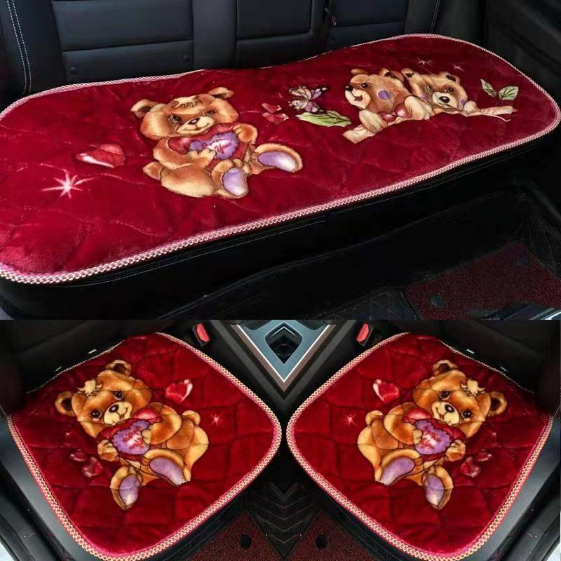 冬季汽车坐垫毛绒加厚短绒车垫单片后排长条保暖防滑通用三件套,淘宝优惠券,粉丝福利购,淘宝优惠卷