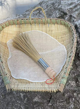 沥水篮手工编织全青篾天然材质