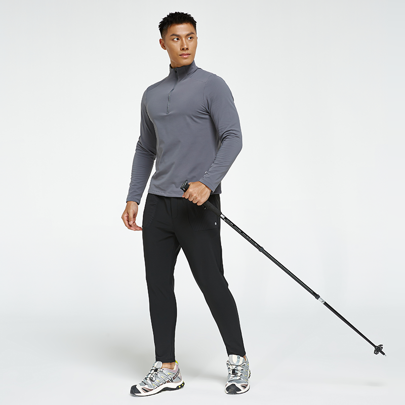 SOSOLEMON 秋冬发热锁温半拉链立领男运动长袖上衣透气弹性修身潮,淘宝优惠券,粉丝福利购,淘宝优惠卷