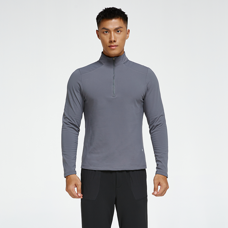 SOSOLEMON 秋冬发热锁温半拉链立领男运动长袖上衣透气弹性修身潮,淘宝优惠券,粉丝福利购,淘宝优惠卷