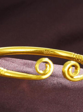 女士祥云紧箍咒沙金戒指手镯