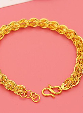 24k黄金时尚风流行款凤尾手链