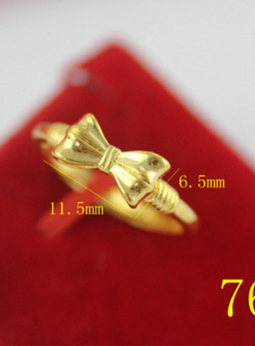 女士时尚风开口戒指仿真黄金