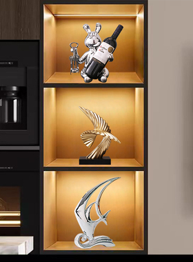 兔子红酒架装饰品客厅轻奢高档