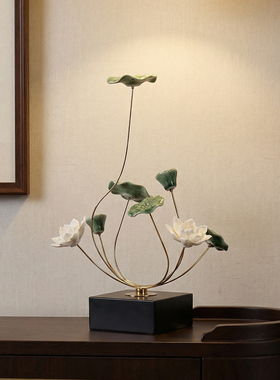 莲花中式摆件茶室隔断