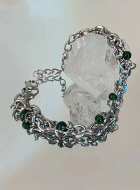 绿珠点缀钛钢手链全店拍三付二