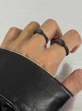 新款衔尾蛇戒指开口可调节