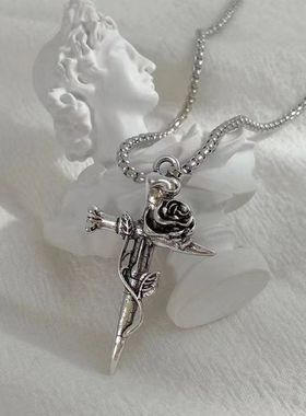 玫瑰十字架项链全店拍三付二