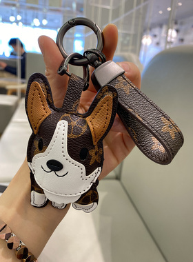 小柯基皮质狗狗日系装饰钥匙圈