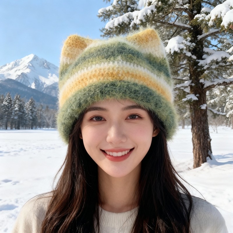 雪宝线diy手工猫耳帽子毛线编织材料包羊毛宝宝帽钩针圣诞节礼物,淘宝优惠券,粉丝福利购,淘宝优惠卷