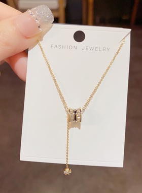 韩式小众设计感小蛮腰流苏锁骨链女网红个性百搭轻奢精致项链