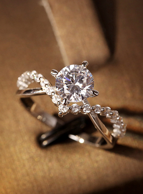 其他情侣白铜日韩对戒开口设计