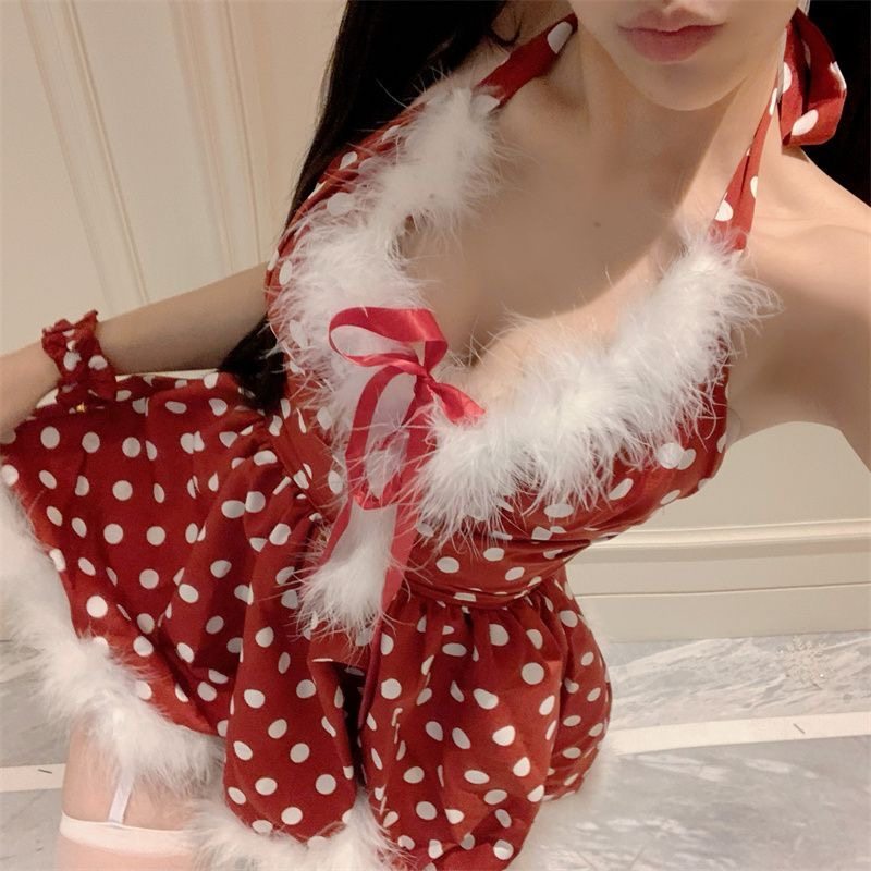 圣诞节服装氛围感穿搭丝绒抹胸红色连衣裙女秋冬套装party小礼裙,淘宝优惠券,粉丝福利购,淘宝优惠卷