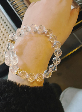 【白浅狐】水晶手串天然白水晶