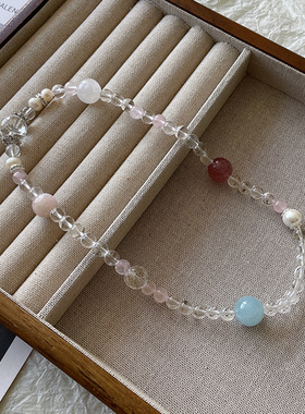 【沧海月明】天然白水晶多宝手链