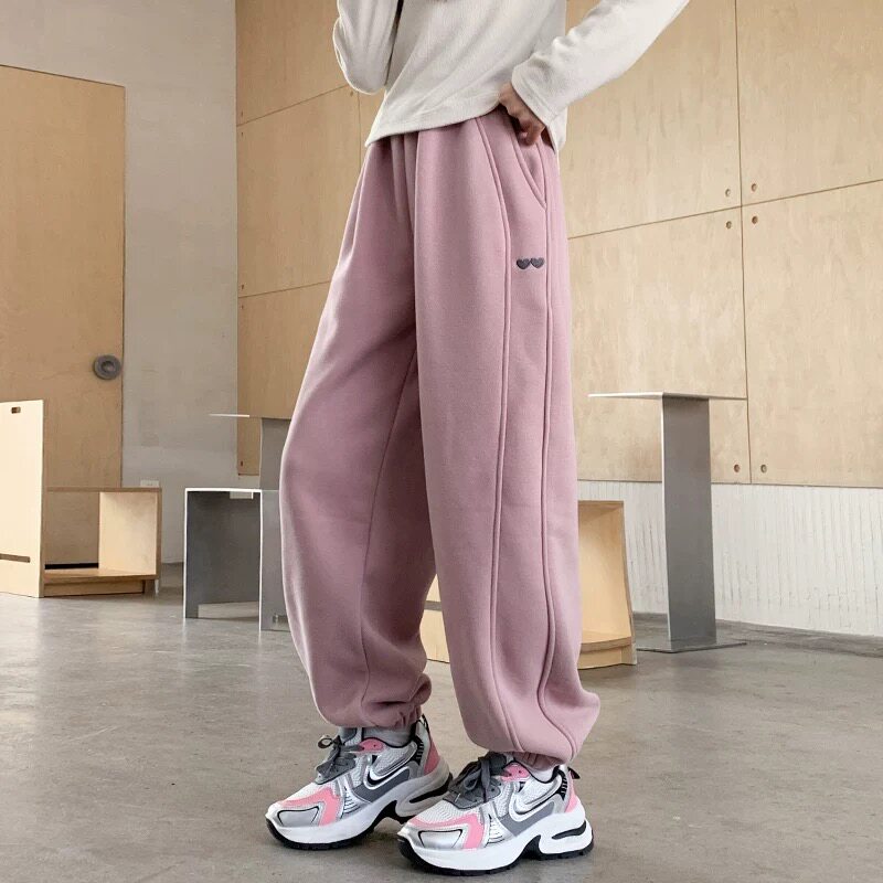 女童裤子秋冬2025新款儿童休闲卫裤黑色中大童长裤冬季加绒运动裤,淘宝优惠券,粉丝福利购,淘宝优惠卷