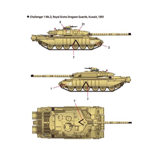 铸造模型爱德美拼装坦克 13426英国挑战者1Mk.3主战坦克 1/72-图2