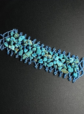 Vintage 古著「Jessicafoxx」蓝色天然石手链