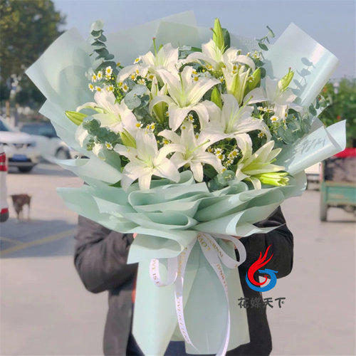 送台州市仙居县温岭市临海市鲜花店同城配送老婆香水百合玫瑰花束 - 图3