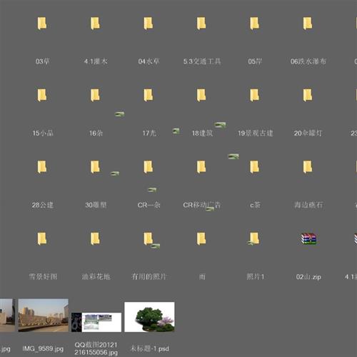 司空侠专用景观建筑植物PS素材效果图后期素材120G各类免扣素材库 - 图1