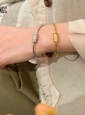 COTEMP【镶钻镀金可调节转运珠手镯】设计师品牌 no退可换