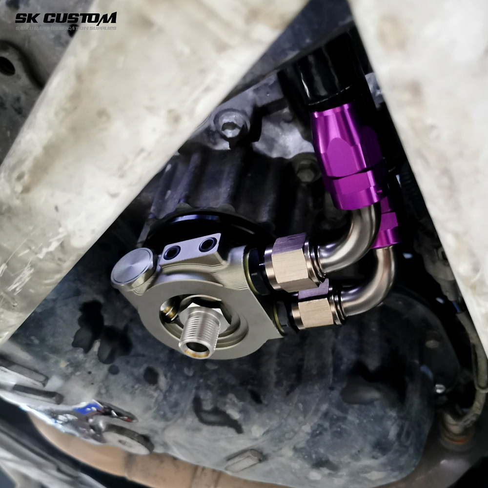 汽车改装80度恒温油饼 机油冷却器通用散热器油饼 油温油压传感器,淘宝优惠券,粉丝福利购,淘宝优惠卷