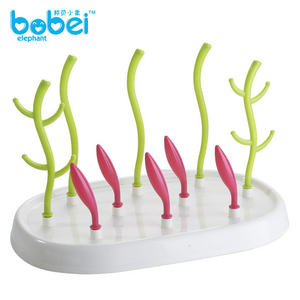 邦贝小象奶瓶干燥架 奶瓶架 晾干架晾晒架抗菌婴儿奶瓶树形沥水架