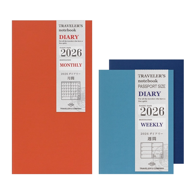 TN旅行者笔记本用2026本芯日程本周间月间垫板文件夹TRC手帐TRC - 图3