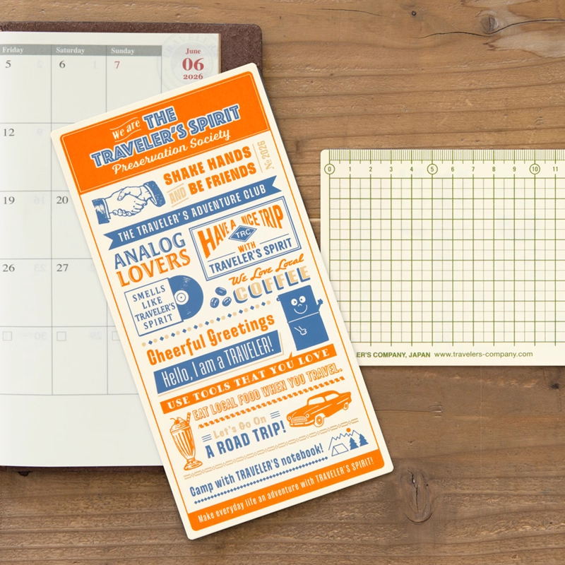 TN旅行者笔记本用2026本芯日程本周间月间垫板文件夹TRC手帐TRC - 图2