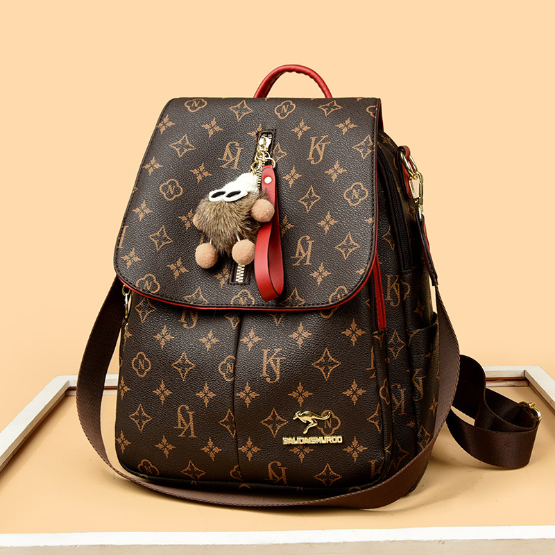 品牌正品真皮双肩包2025春新款女士百搭旅游背包大容量软皮妈妈包,淘宝优惠券,粉丝福利购,淘宝优惠卷