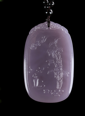 天然和田玉竹子手把件