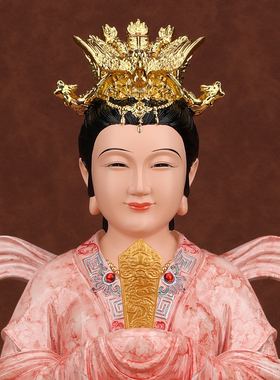 泰山娘娘神像泰山圣母老母奶奶真身树脂居家用供奉摆件碧霞元君