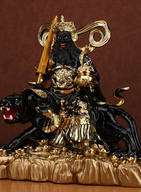 武财神赵公明神像佛堂客厅办公室店铺居家用供奉树脂佛像真身摆件