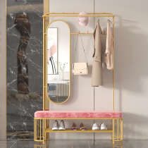 Entrance to the family Shoes Stool Doorway Wear Shoes Cabinet Intake Available Seat Multifunction Genguan Combined Cloakhat Rack Light Lavish Wear Mirror Subs