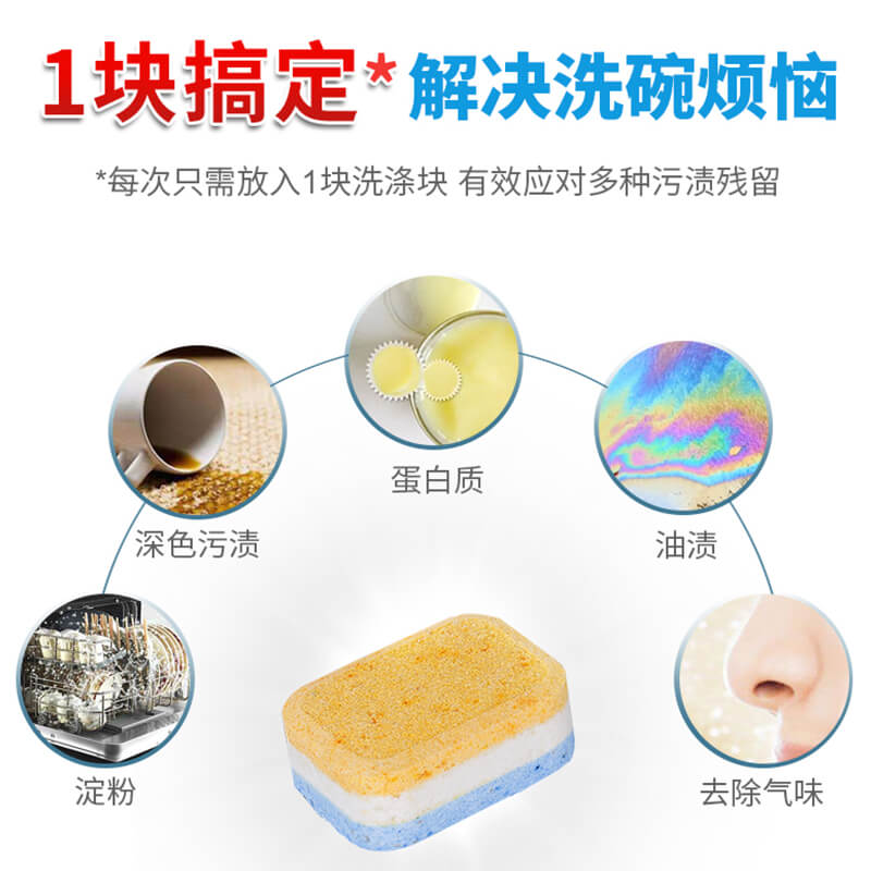 德国洗碗块洗碗机洗涤剂家用清洁剂餐具洗洁精适用美的西门子方太 - 图2