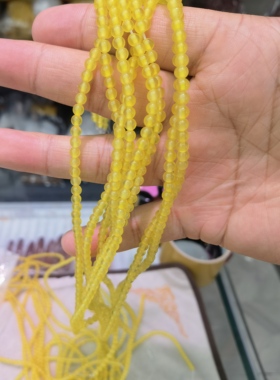 高品质5A级天然黄玛瑙散珠半成品长条diy手链项链配珠女时尚饰品