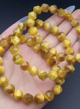 金虎眼钻切单圈手链10mm左右xl