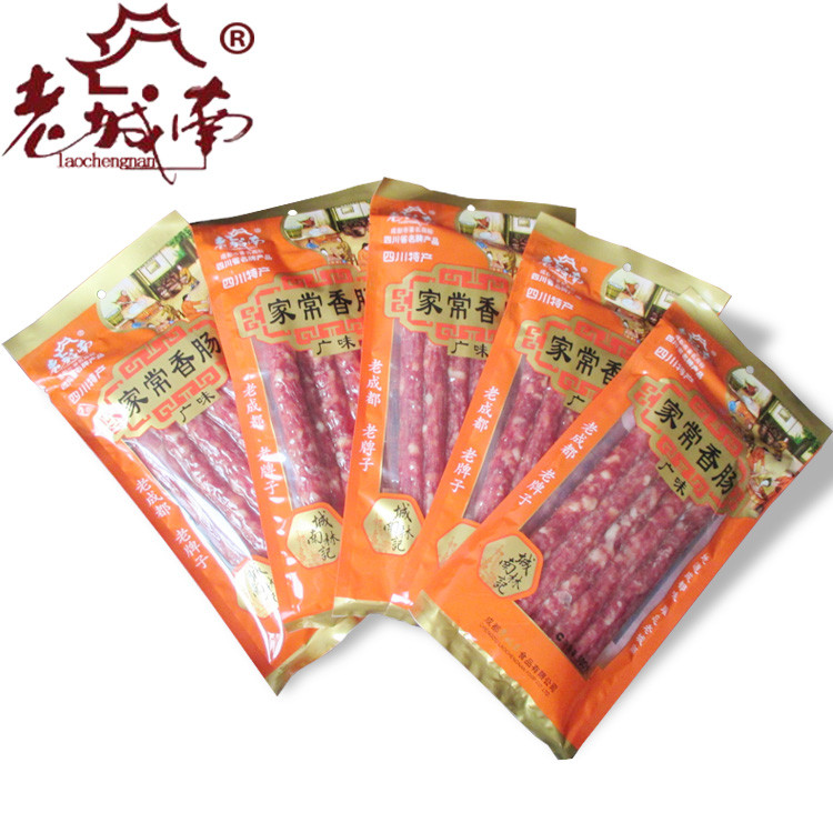老城南家常香肠广味500g四川成都机场特产广式甜味麻辣腊肠礼品