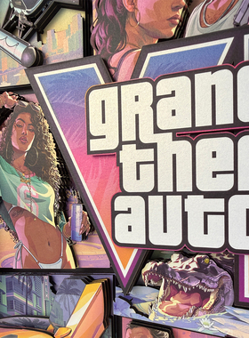 凹凸Panda手作侠盗猎车手GTA6给他a罪恶都市R星游戏纸雕立体挂画
