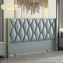 New light extravagant headboard soft bag high-end minimalist small space mesh red bedside backrest pure solid wood single to buy headboard